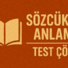 Sözcükte Anlam Test Çöz
